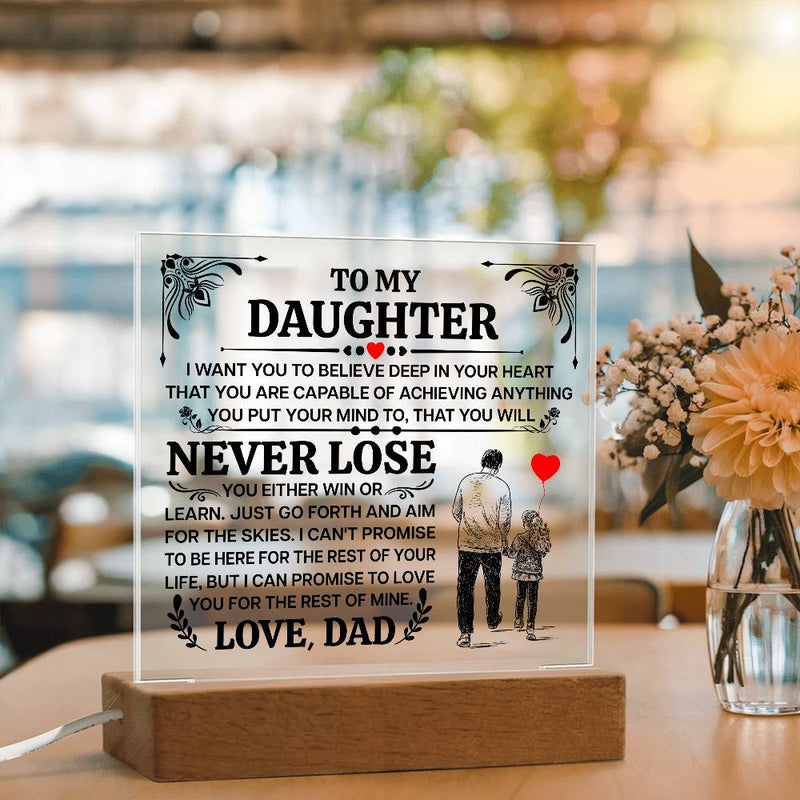 To My Daughter Promise – Acrylic Square